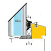 Glasrubber Universeel G4, voor houten en kunststof kozijnen - Afbeelding 4